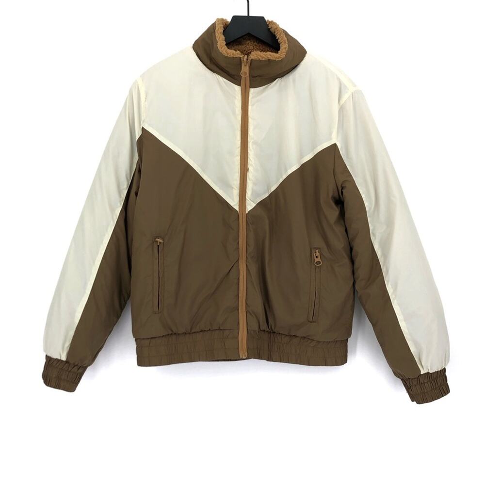 ZYIA Brown and Cream Bomber Jacket